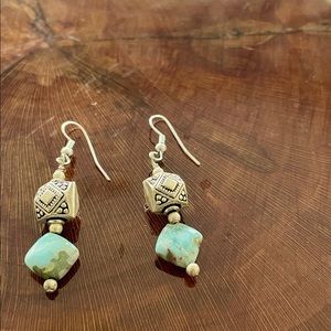 Larimar Natural Stone Dangle Earrings